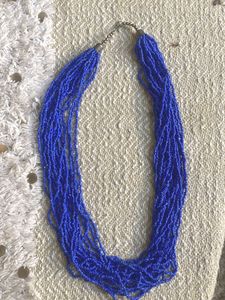 Bohemian Royal Blue Beaded Statement Necklace