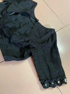 Elegant Black Floral Saree
