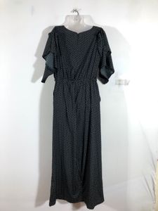 Chic Patterned Cold Shoulder Maxi Dress