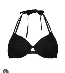 Black Textured Bikini set👍