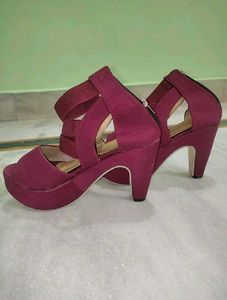 Women's Burgundy/Maroon Heels Sandals | UK/Ind 6