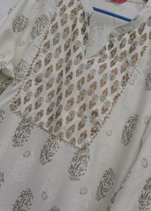 Printed White Kurti