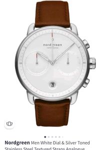 Nordgreen Men White Dial &amp; Silver Toned Stainless