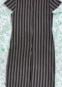 Classic Striped Sheath Dress fully stretchable