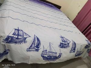 Wave Pattern cotton king size Bedsheet