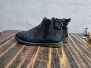 woodland Stylish Black Chelsea Boots