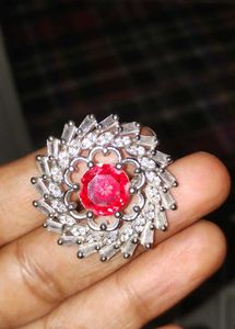 Stunning Red Stone Statement Ring