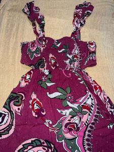 Boho Paisley Print Smocked Dress