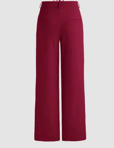 Maroon Wide Leg Trousers