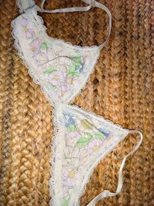 Floral Lace Trim Bralette