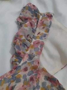 Floral Peach Mini Dress