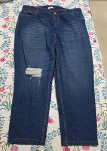 Feeakins Distressed Blue Denim Jeans