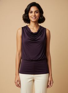 Elegant Cowl Neck Top