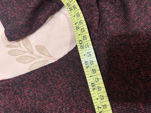 Maroon Tie-Front Top