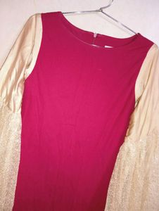 💖 Premium Fuschia &amp; Gold Sequin A-Line Gown