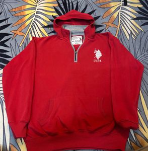 U.S. Polo Assn. Red Half-Zip Hoodie