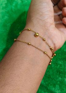 Elegant Gold Beaded Lariat Necklace