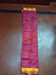 Elegant Pink & Gold Saree