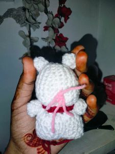 Handmade Crochet Bunny Keychain