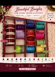 Bangle Storage Box with multi colour bangles