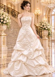 Elegant Strapless Bridal Gown