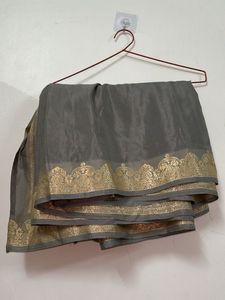Elegant Grey Saree