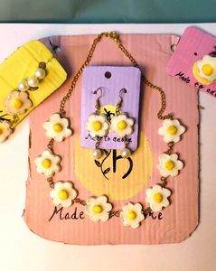 Cute Daisy Flower Jewelry Set
