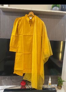 Vibrant Yellow Kurta Set with Dupatta