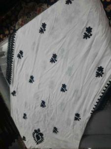 Embroidered White Kurti
