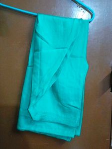 Teal Kurta Set with White Print