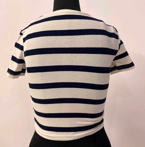 Zara striped Crop Top
