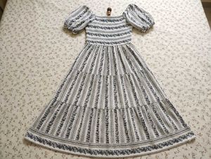 Boho Style Striped Midi Dress