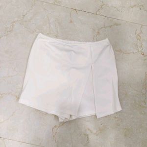White Slit Mini Skirt - Shein