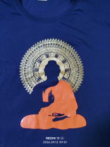Men's Blue Buddha Graphic T-Shirt