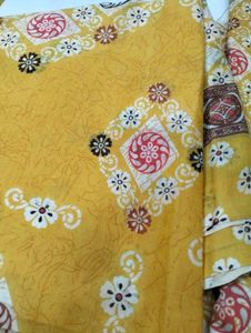 Yellow Floral Suit Material