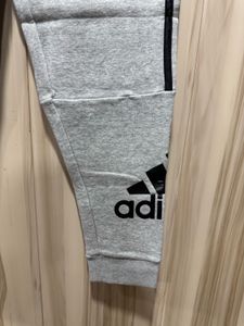 Adidas 3 Strips Brand Logo Grey Jogger