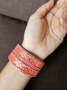 Pink Floral Bangle
