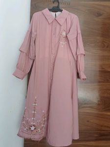 Pink Embroidered Kurta
