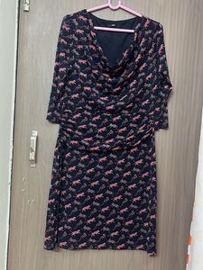 branded Stylish Printed Midi Dress for L and Xl