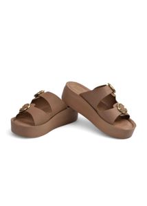 LA BELLA - WOMENS PLATFORM HEEL- PADDED SLIPPERS-