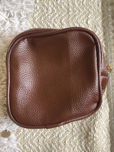 Brown Faux Leather Pouch