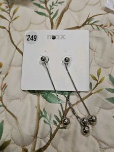 Stylish Drop Earrings with Silver Balls