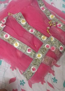 floor length kurta and dupatta with pyjami