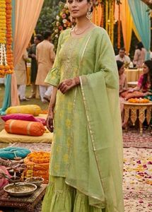 Green Kurta sharara set