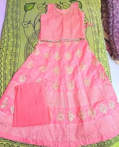 Stunning Pink Embroidered Lehenga Choli