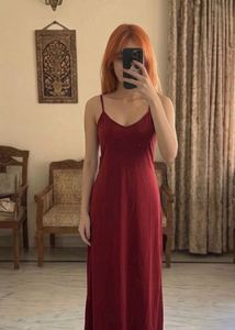 Maxi red date night / prom dress