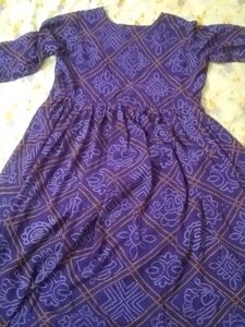 Purple Bandhani Print Kurta