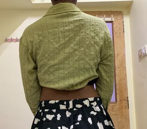 Ginger by Lifestyle Lime Green Crop Shirt