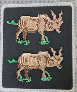 Fully Embroidered Reindeer Cloth Patch Appliques