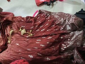 Maroon Embroidered Blouse